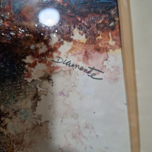 A Diamente Original  Painting Modern Art Abstract Mixed Media Sensory Appeal - Picture 4 of 11